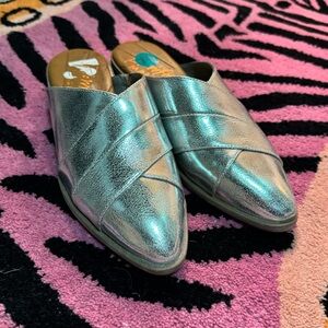 Elegant Silver Mules for Women
